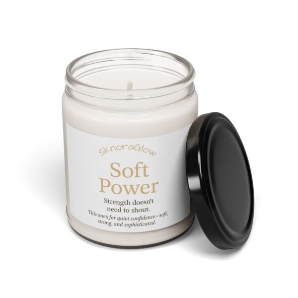 Scented Soy Candle - Soft Power | Aromatherapy Gift, Home Décor, Relaxation, Office Essentials, Self-Care, Motivational