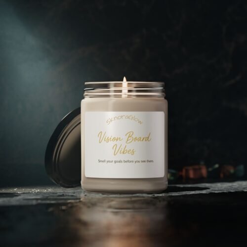 Scented Soy Candle - Vision Board Vibes | Aromatherapy Gift, Home Décor, Relaxation, Office Essentials, Self-Care, Motivational