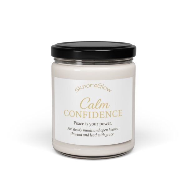 Scented Soy Candle - Calm Confidence | Aromatherapy Gift, Home Décor, Relaxation, Office Essentials, Self-Care, Motivational