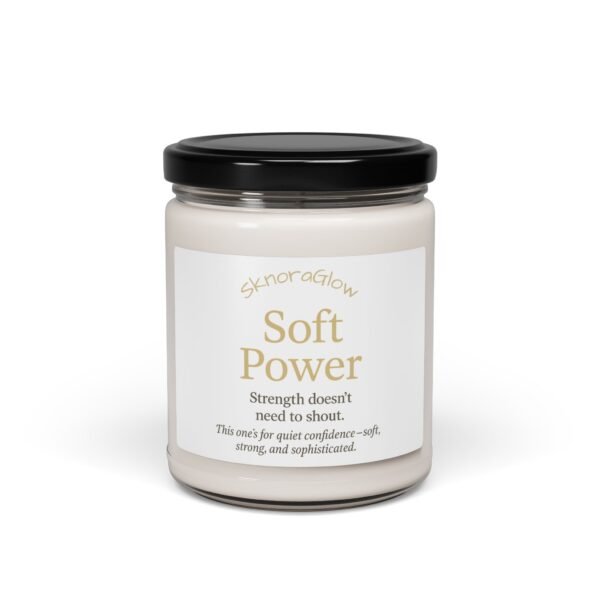 Scented Soy Candle - Soft Power | Aromatherapy Gift, Home Décor, Relaxation, Office Essentials, Self-Care, Motivational