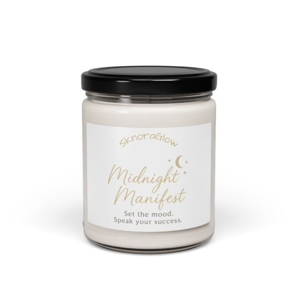 Scented Soy Candle - Midnight Manifest | Aromatherapy Gift, Home Décor, Relaxation, Office Essentials, Self-Care, Motivational