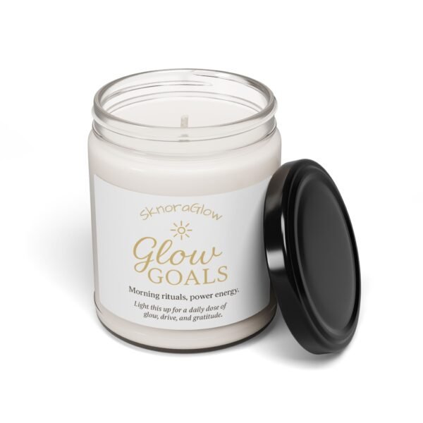 Scented Soy Candle - Glow Goals | Aromatherapy Gift, Home Décor, Relaxation, Office Essentials, Self-Care, Motivational