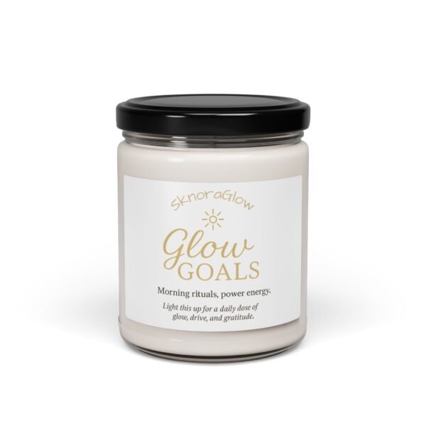 Scented Soy Candle - Glow Goals | Aromatherapy Gift, Home Décor, Relaxation, Office Essentials, Self-Care, Motivational