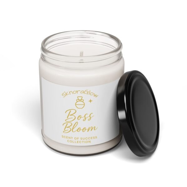 Scented Soy Candle - Boss Bloom | Aromatherapy Gift, Home Décor, Relaxation, Office Essentials, Self-Care, Motivational