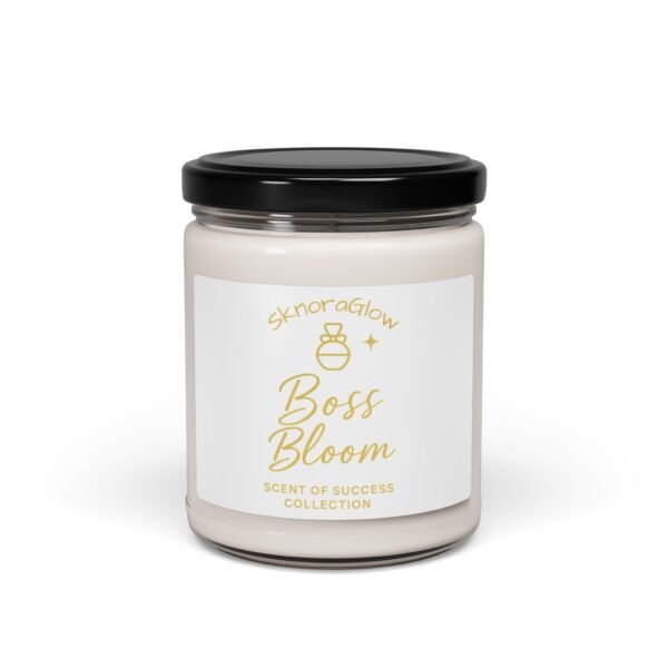 Scented Soy Candle - Boss Bloom | Aromatherapy Gift, Home Décor, Relaxation, Office Essentials, Self-Care, Motivational